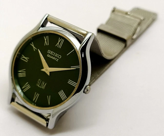 Montre Seiko Vintage 1400-0910 Chiffres Romains - Quartz, Japon, Neuf Avec étiquettes (années 90)