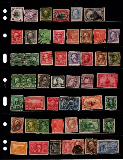 Lot of  150+ U.S. 19th and early 20th century mixed condition, mostly used