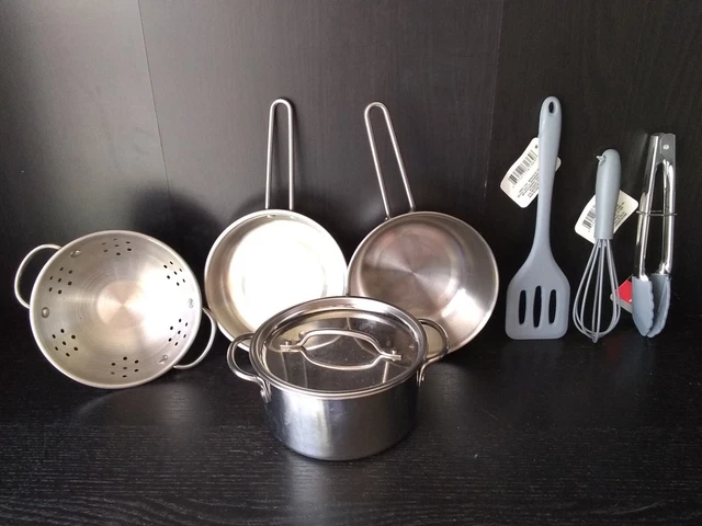 Melissa & Doug Pots & Pans Set 8 Piece Pretend Play Cooking Free Shipping