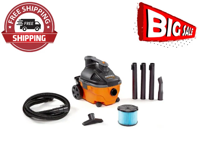 RIDGID 4 GALLON 5.0 Peak HP Portable Wet/Dry Shop Vacuum ModelWD4070