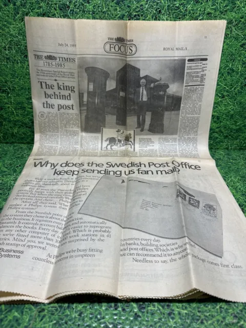 The Times focus newspaper July 24 1985 Royal Mail 350th Anniversary Edition