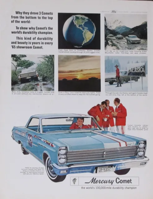 1965 Mercury Comet Caliente Hardtop Ad Magazine Print Automobile