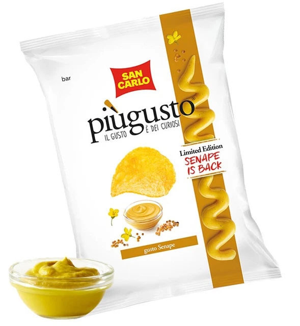 San Carlo Più Gusto Patatine Gusto Senape Busta da 150g -  LIMITED EDITION