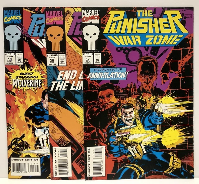 PUNISHER WAR ZONE #s 17 18 19 [1st 1992 3 Comics Marvel] NM HTF Rare