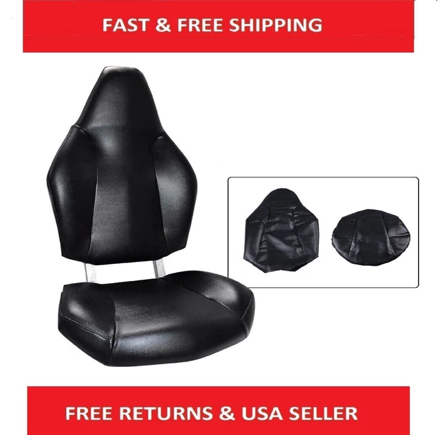 Seat Cover Black Leather W/O Console Lid Washable For Polaris 8+ RZR 570 800 900