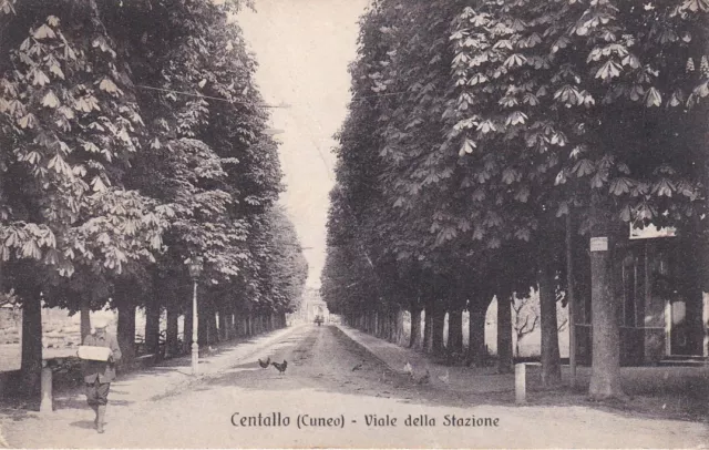 Cuneo - Centallo - Viale della Stazione - fp vg 1922