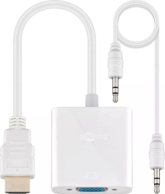 Adapter HDMI auf VGA, universeller Adapter, Konverter Stecker zu Buchse, 1080P