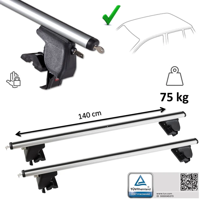Barres De Toit Pour Toyota C-HR 2017-2025 - Alliage Aluminium, Fixation Vis, Charge Max 200kg, Noir - 2