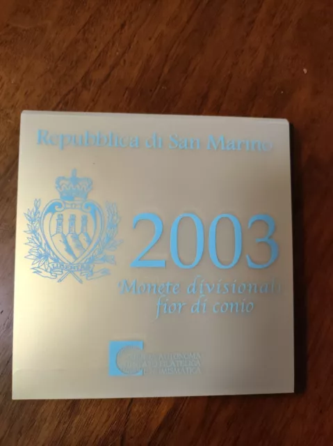 San Marino serie divisionale Euro zecca 2003 (con 5 euro d'argento)