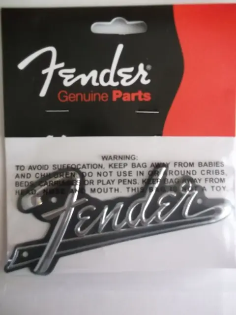 genuine fender black face/chrome amp or case logo with black fixing screws