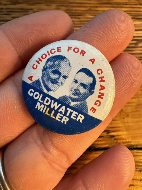 Goldwater Political 1964 Presidential Campaign Pin Repro 1972 Amoco Oil Pinback