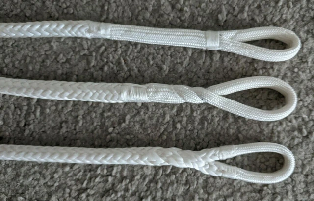 Chafe Protected Dyneema SK99 Soft Padeye Prototypes - White