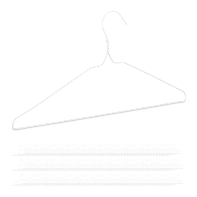 150x stampelle metalliche per abiti, grucce per camicie, pantaloni e gonne