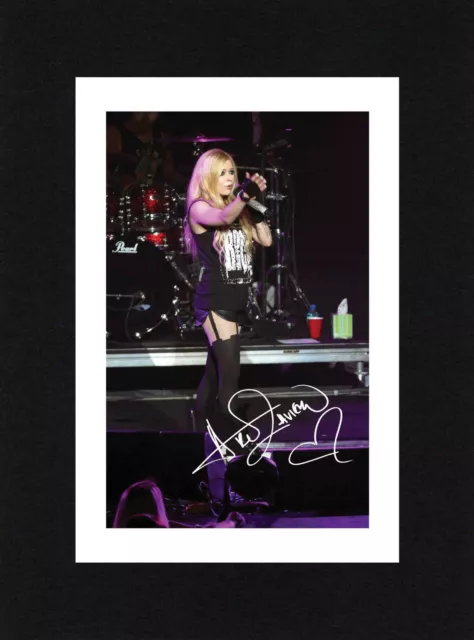 8X6 Mount AVRIL LAVIGNE Autograph Signed PHOTO Print Gift ReadyTo Frame Music