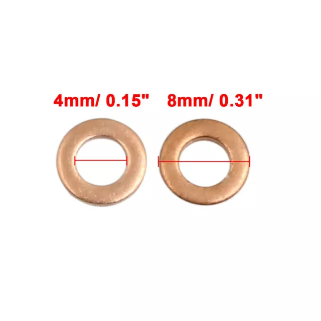 20 pc 4mm Dia Internal Seal Seal Copper Ring Auto 2