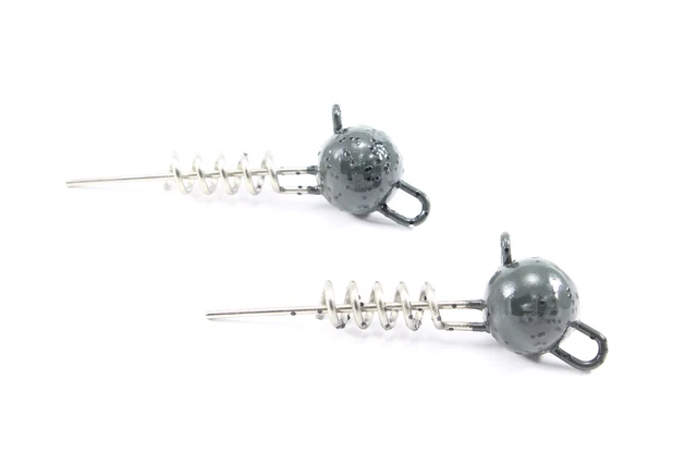 BFT Flexhead Pike Screw In Jigkopf Schraubkopf Jighead Green Pumpkin