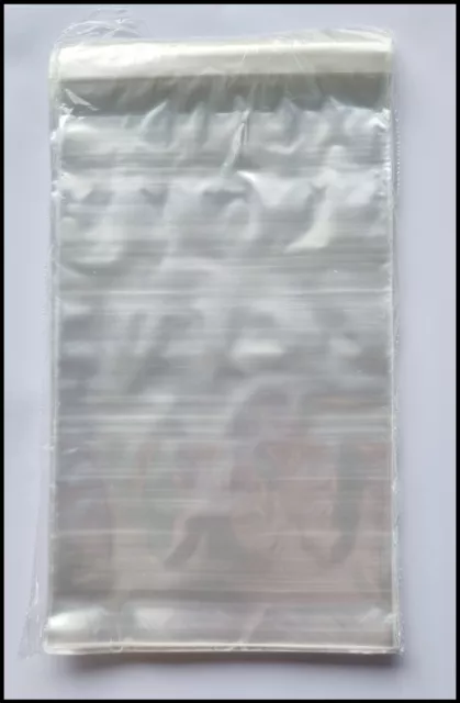 Clear Cello Bags BULK 1000 Self Adhesive Seal Poly Bag 135mm x 205mm - 38mm flap