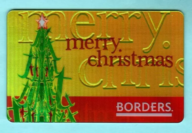 BORDERS Merry Christmas 2007 Chromium  Gift Card ( $0 )