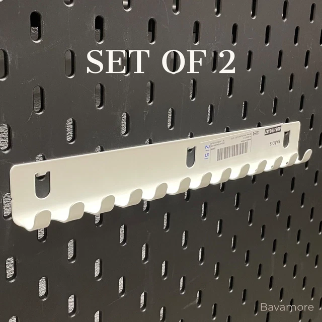 IKEA SKADIS HOOK Rack for Pegboard Steel White 11"/ for Keys ,Jewelry