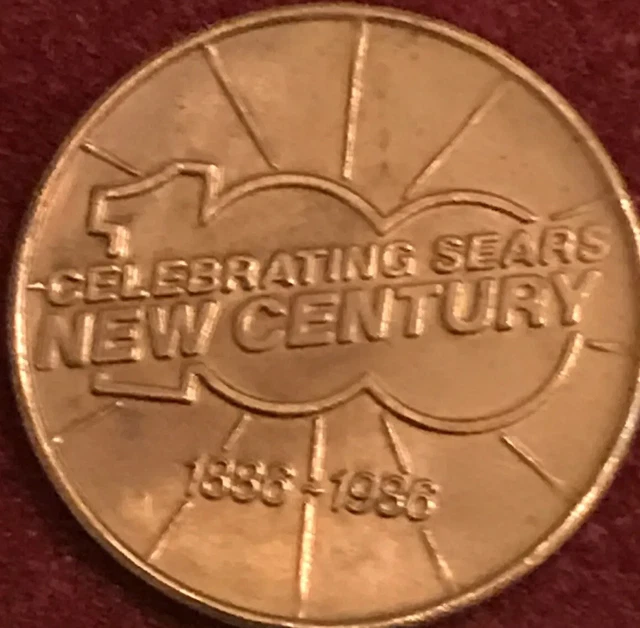 Sears Coin Statue of Liberty Celebrating 100 Years Centennial Copper Token 1986