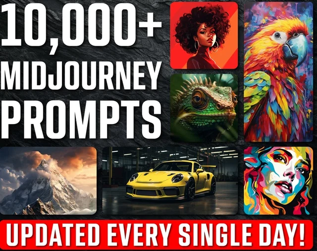 10,000+ Midjourney Prompts, Digital, AI Image Generation, AI Art 10,000+ Midjourney Prompts, Digital, AI Image Generation, AI Art