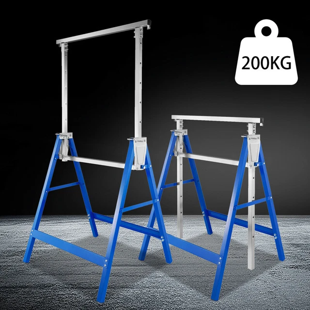 2X caballete galvanizado caballete plegable trabajo en techo interior o exterior caballete de trabajo