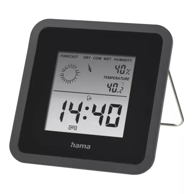 Hama Thermometer Hygrometer TH-50 Wetterstation Manuell Temperatur Schwarz