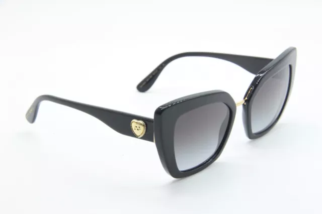 New Dolce & Gabbana Dg 4359 501/8G Black Gold Authentic Sunglasses Dg4359 52-20