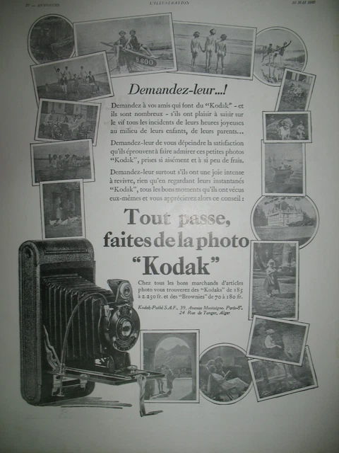 Publicite De Presse Kodak Appareil Photo Brownies French Ad 1930