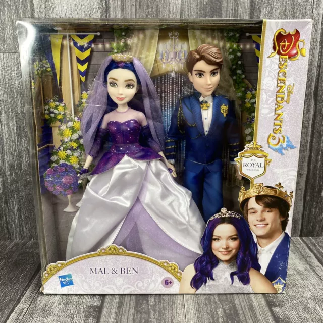 Hasbro Disney Descendants 3 The Royal Wedding Mal & Ben Doll Set of 2 New