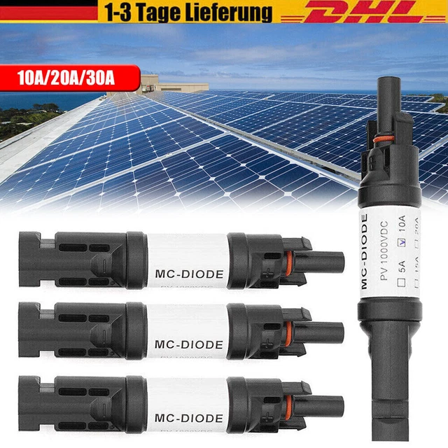 Connettore a diodi solari fotovoltaici spina a diodi PPO + PC per cavo per modulo solare IP67