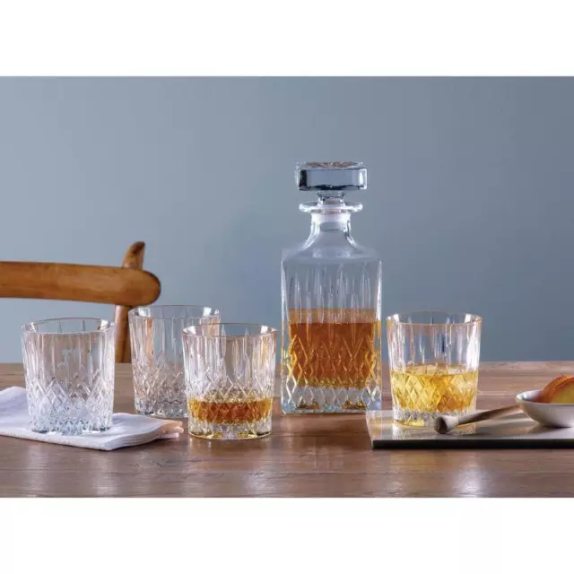 Royal Doulton Earlswood Crystal Whiskey Decanter Set: Decanter & 6 Tumblers 2