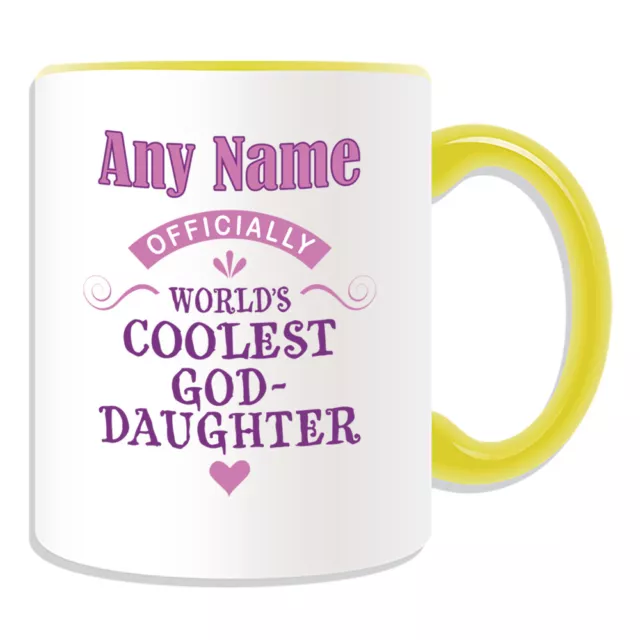 Personalised Gift Cool Goddaughter Mug Cup Birthday Christmas Name Text Her Kid