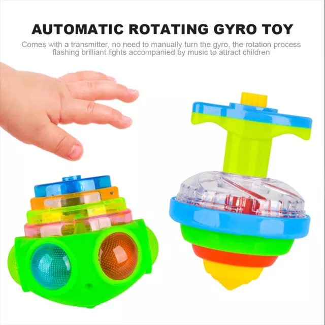 Colorful Flashing Rotating Toy Safe Music Spinning Top Toys for Kids Party Gifts 2