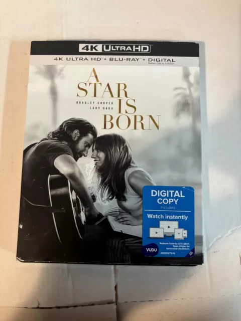 A Star is Born (4K Ultra HD + Blu-Ray, PLUS Digital) With Slipcover