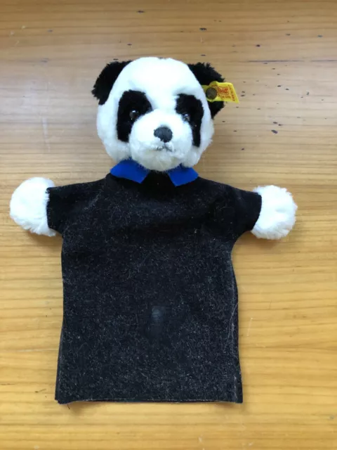 Steiff Handpuppe Pandabär 6454/27 mit Knopf im Ohr