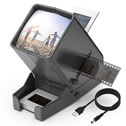 35mm Slide and Film Viewer 3X Magnification LED Lighted Illuminated Viewing USB
