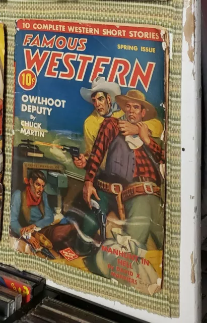 Dime Western Magazine Pulp Spring 1943 Vol. 5 #5  Famous Owl Hoot Deputy