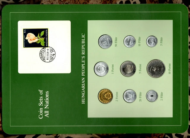 Coin Sets of All Nations Hungary All 1978 UNC 50K mint 1,5 Forint 2,5 Filler