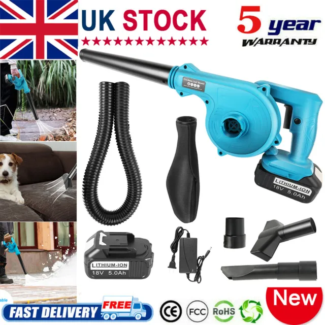 Fit For Makita Cordless Garden Leaf Air Blower Suction Electric Vacuum Snow Dust