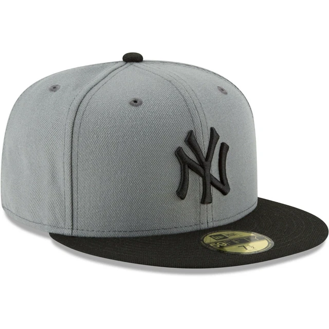 Casquette New York Yankees New Era 59FIFTY 5950 – Gris/noir, Taille 7 1/4