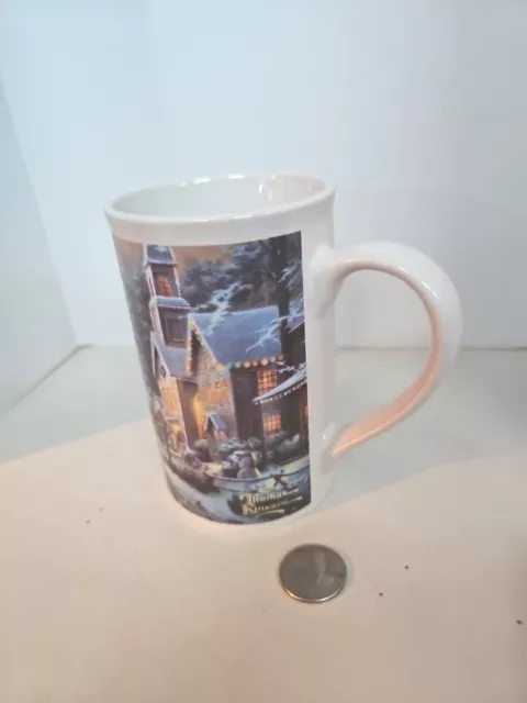 Thomas Kinkade Latte Cup Mug Memories of Christmas Past 12oz 2010 Design Pac EUC