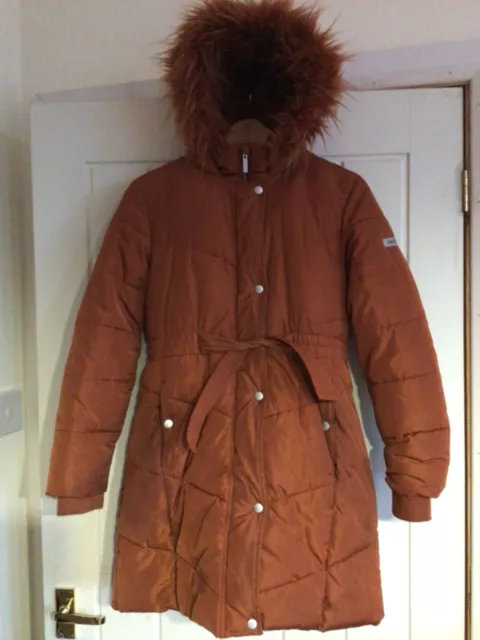 MAINE New England , DEBENHAMS, Padded Girls Coat, Age 11/12, Rust Brown. VGC