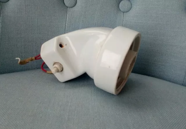 vintage antica struttura ceramica lampada applique modernariato