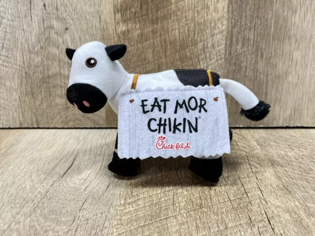 Chick Fil A Cow Plush Christmas Ornament Eat Mor Chikin More Chicken  Rudolph Red