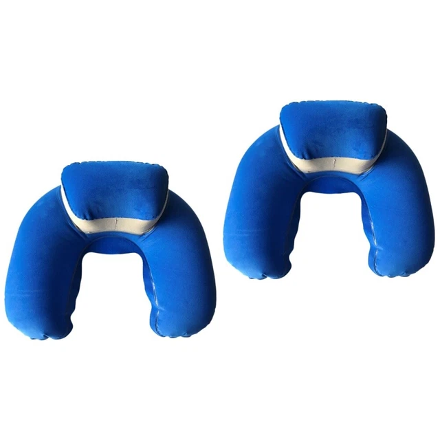2pcs Useful Neck Air Blow Up U Shape Pillow Inflatable Cushion for Outdoor