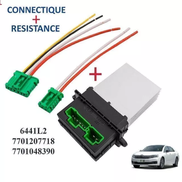 Widerstand Gebläseregler + 2X Kabel Für Renault Clio Iii Scenic Megane Modu O6R8