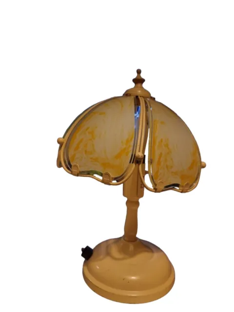 Ancienne Lampe A Poser Boudet Vintage Tulipe