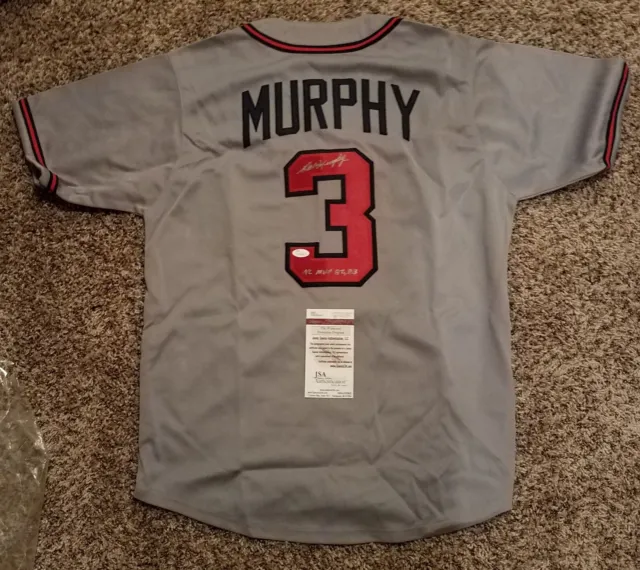 All-Star Dale Murphy Signed Braves Jersey Inscribed "NL MVP 82, 83" - (JSA COA)