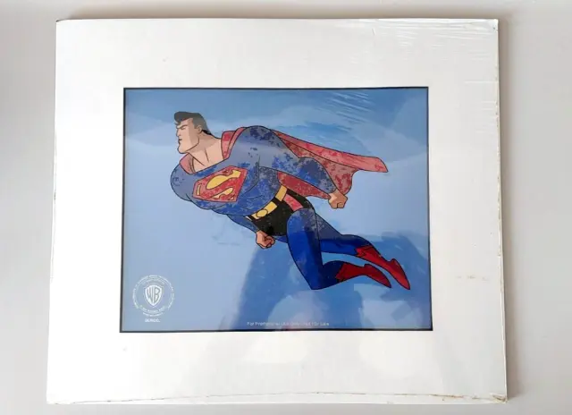 Superman Animated Cartoon Warner Bros Sericel Promotional 1996 w/ COA NEW